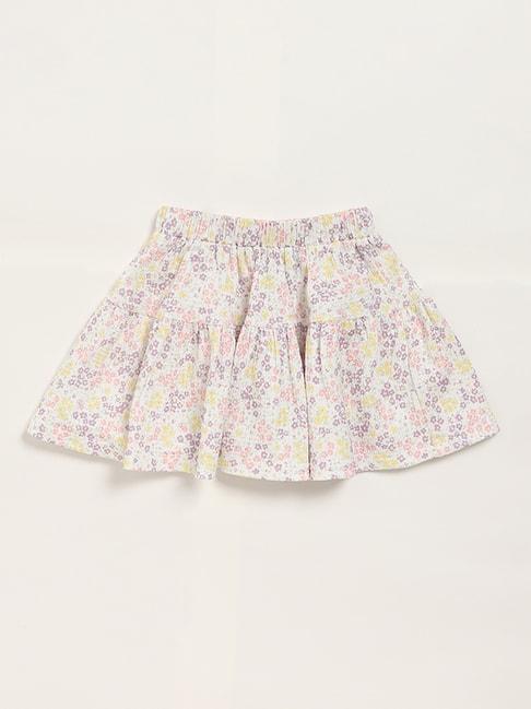 hop-kids-by-westside-floral-print-white-pleated-skirt