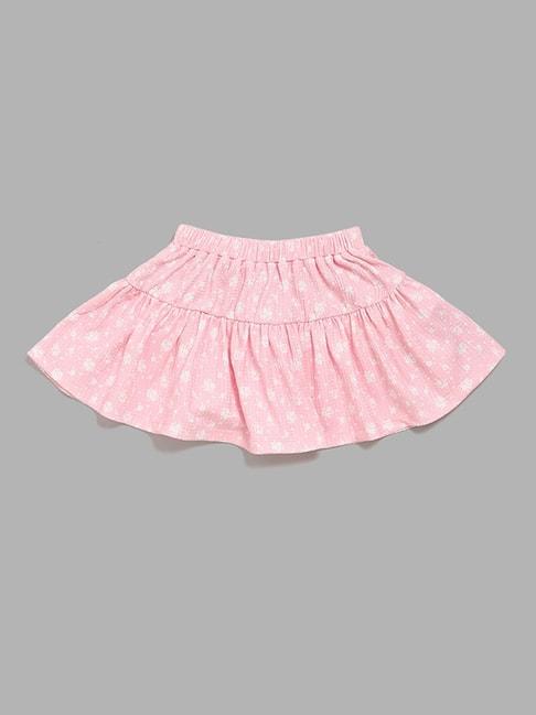 HOP Kids by Westside Floral Pink Printed Skirt