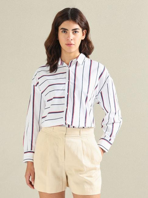 U.S. Polo Assn. White Striped Shirt