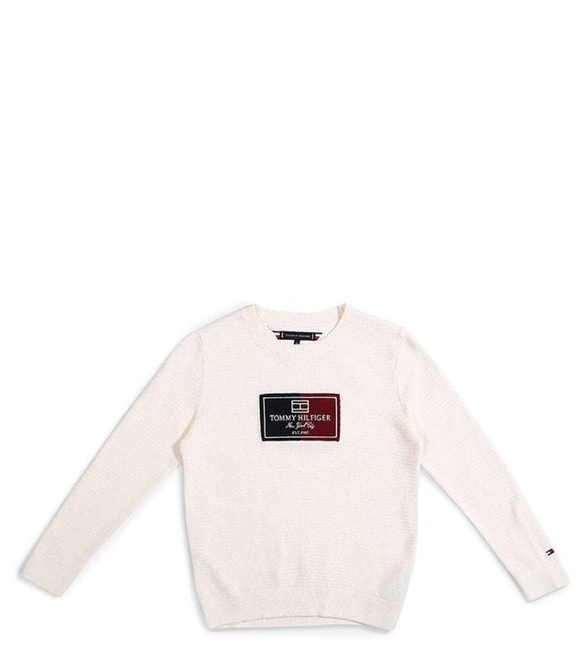 tommy-hilfiger-kids-ivory-petal-logo-regular-fit-sweater