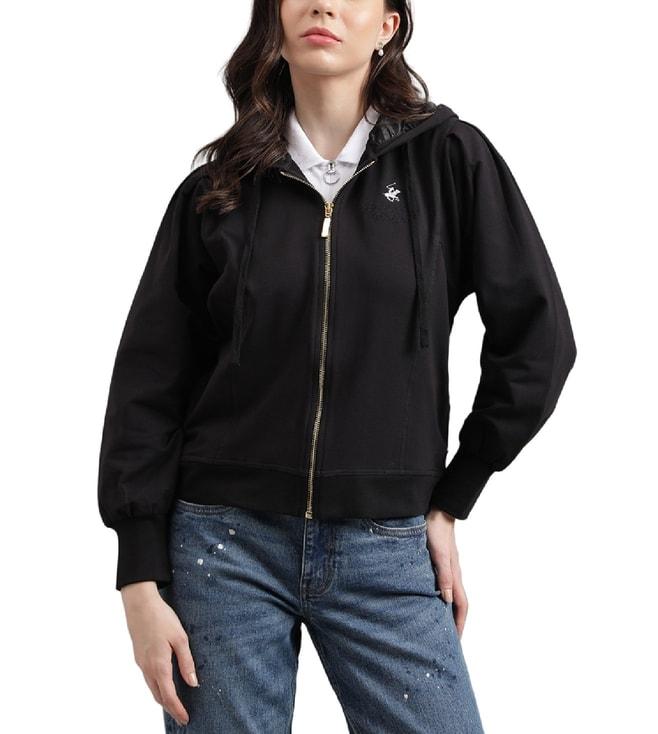 Beverly Hills Polo Club Black A Little Drama Regular Fit Hoodie