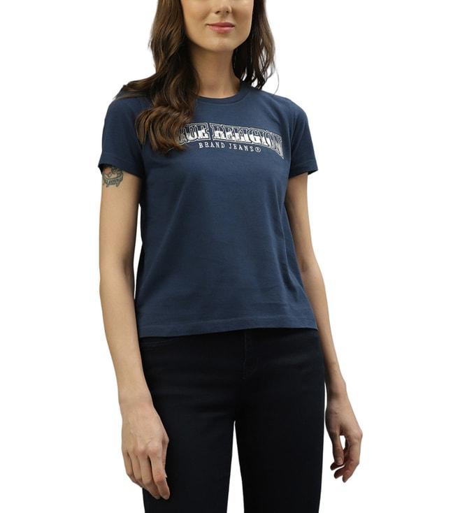 True Religion Blue Fashion Logo Regular Fit T-Shirt