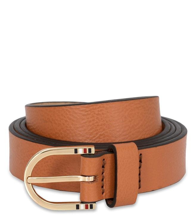 tommy-hilfiger-tan-fuchsia-textured-leather-belt