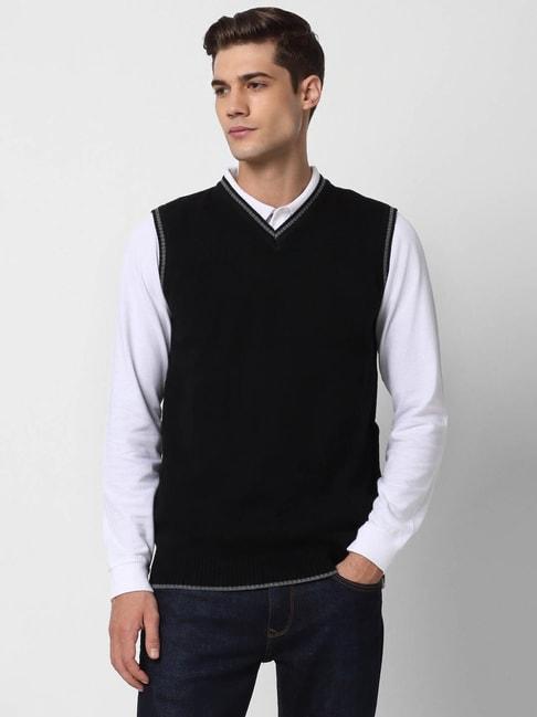 Peter England Casuals Black Regular Fit Sweater