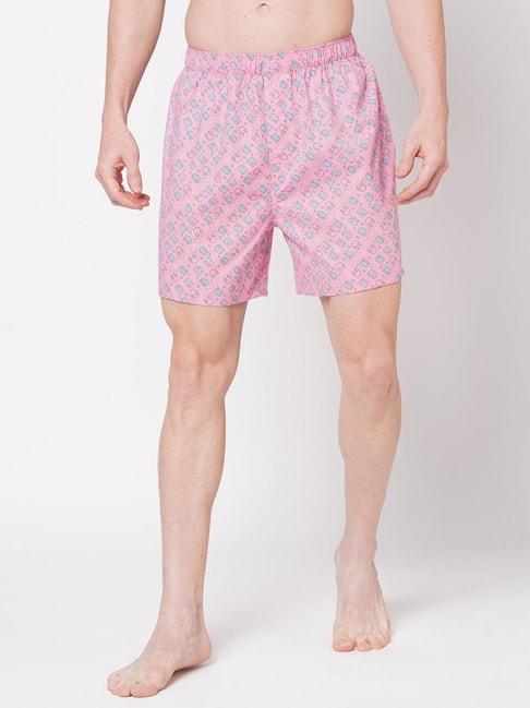 Fitz Pink Printed Cotton Boxers