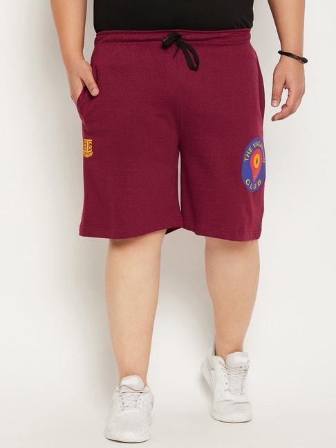 Bigbanana Maroon Regular Fit Printed Shorts