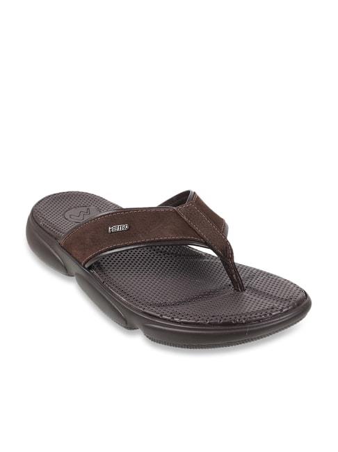 Metro Men's Brown Thong Sandals
