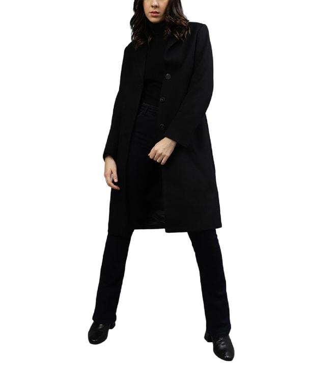 Gant Black Fashion Regular Fit Overcoat