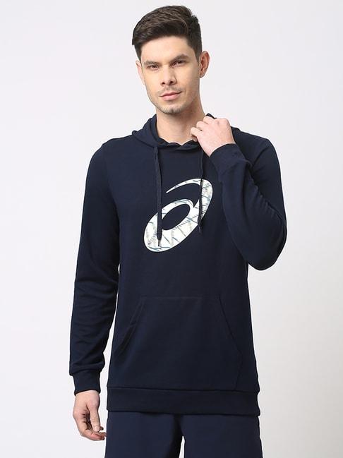 asics-navy-regular-fit-graphic-print-hooded-sweatshirt