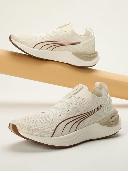 Puma Women's Electrify NITRO 3 Warm White Running Shoes