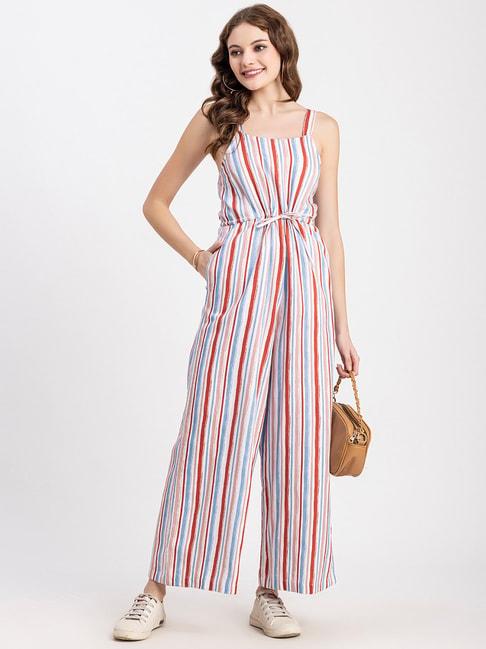 moomaya-multicolor-cotton-blend-striped-jumpsuit