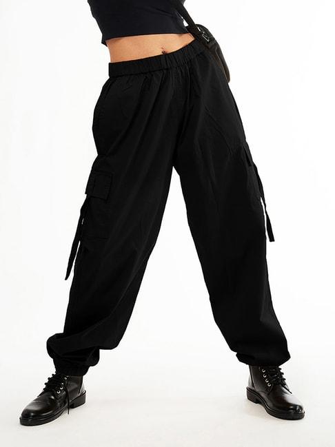 izf-black-relaxed-fit-high-rise-parachute-pants