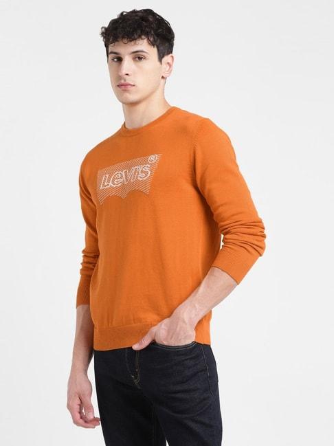levi's-mustard-cotton-regular-fit-logo-printed-sweater
