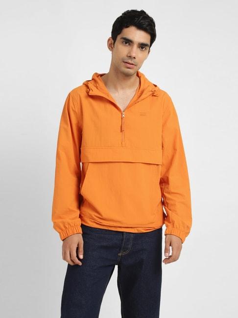 levi's-orange-regular-fit-hooded-jacket