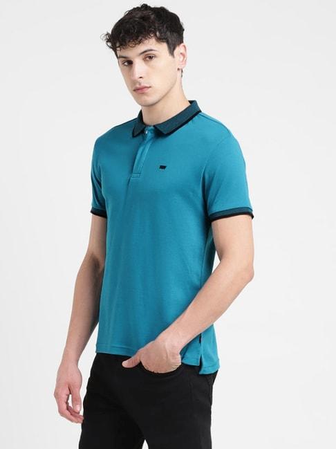 levi's-teal-regular-fit-polo-t-shirt