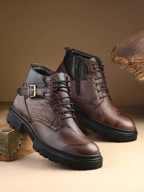 spykar-men's-brown-derby-boots