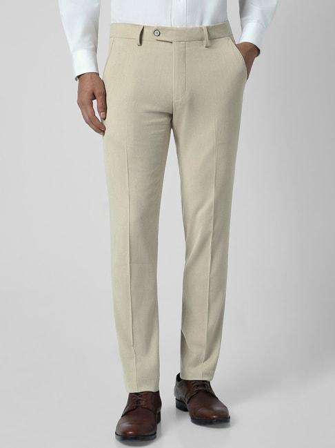 van-heusen-beige-slim-fit-texture-trousers