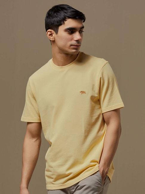 andamen-yellow-regular-fit-crew-t-shirt