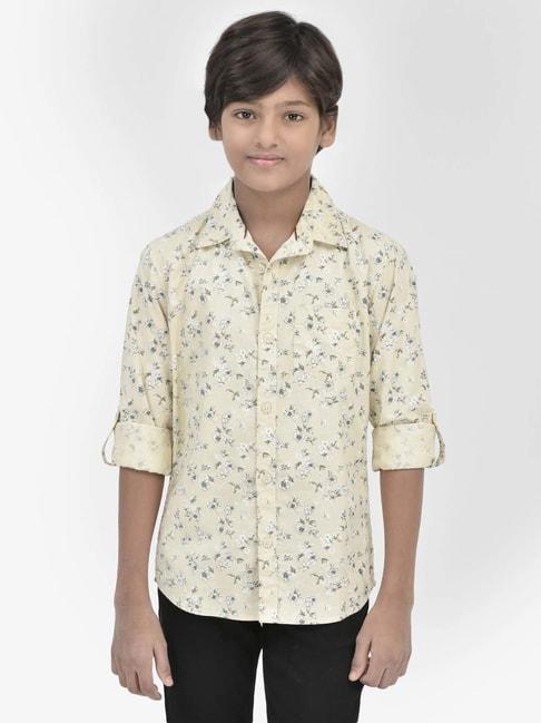 crimsoune-club-kids-cream-cotton-floral-print-full-sleeves-shirt