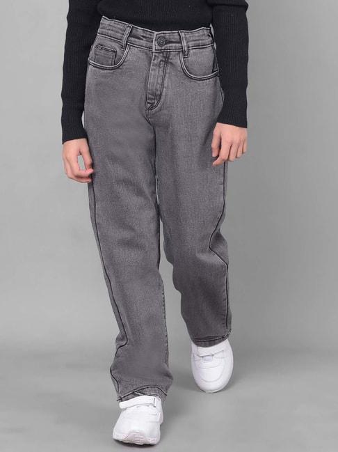 Crimsoune Club Kids Grey Bootcut Fit Jeans