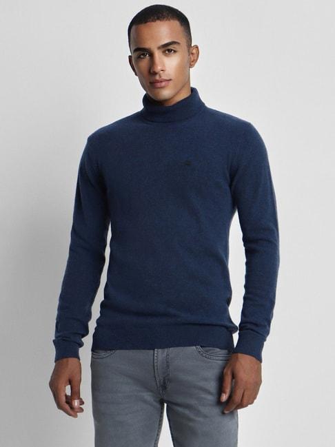 Peter England Navy Regular Fit Sweater