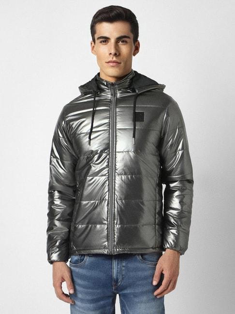 van-heusen-grey-regular-fit-quilted-hooded-jacket