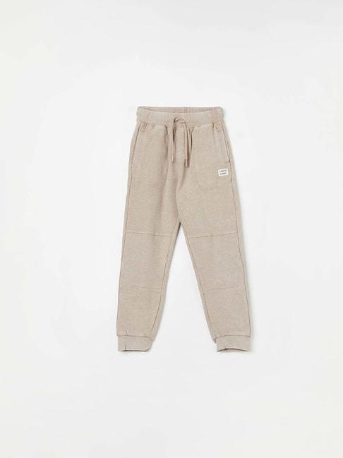 Fame Forever by Lifestyle Kids Beige Cotton Regular Fit Joggers