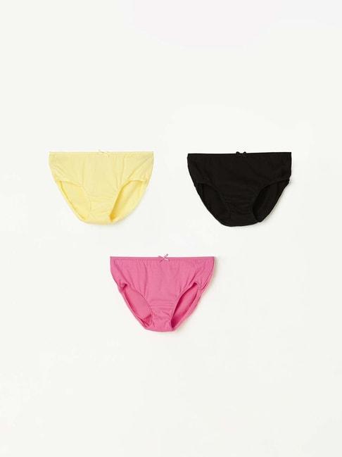 Fame Forever by Lifestyle Kids Multicolor Cotton Regular Fit Panties (Pack of 3)
