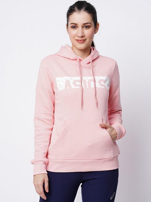 asics-pink-logo-print-hoodie