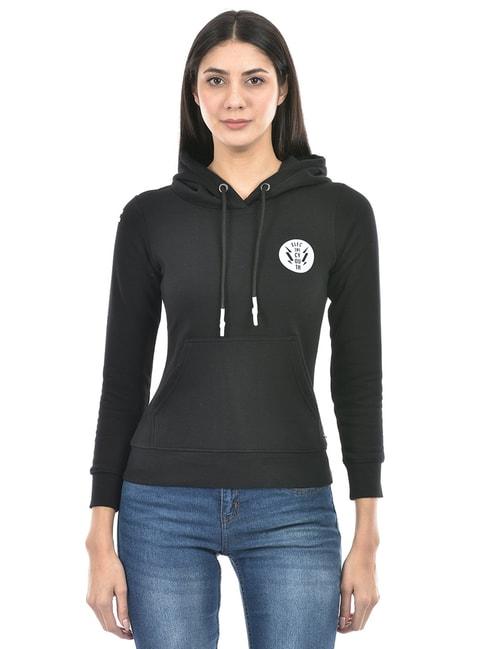 numero-uno-black-cotton-printed-hoodie