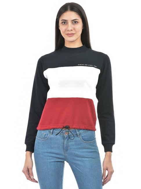 numero-uno-multicolor-cotton-color-block-sweatshirt