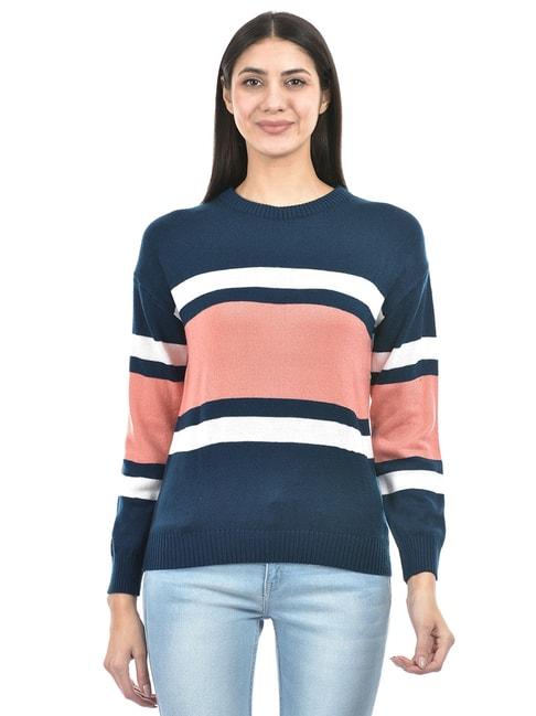 numero-uno-navy-&-pink-striped-sweater