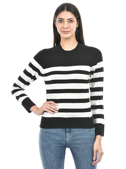 numero-uno-black-&-white-striped-sweater