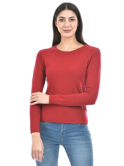 numero-uno-red-regular-fit-sweater