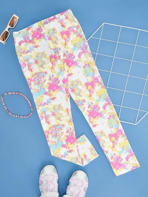 pantaloons-junior-multicolor-printed-jeggings