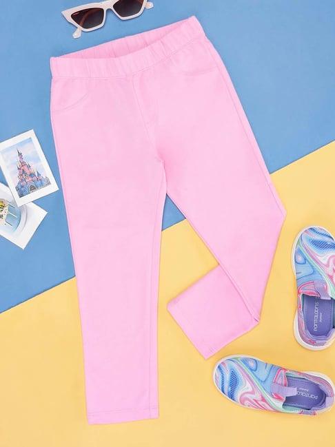 pantaloons-junior-pink-slim-fit-jeggings
