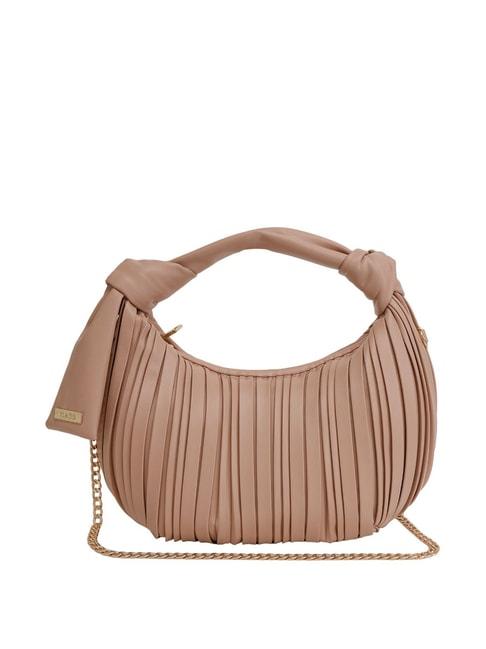 Kazo Pink Synthetic Textured Hobo Handbag