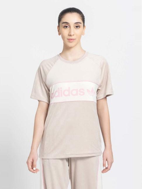 adidas-originals-beige-printed-sports-t-shirt