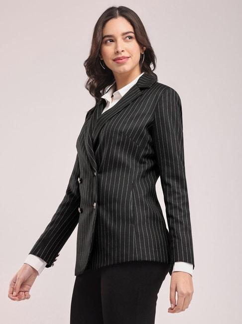 fablestreet-black-&-white-striped-blazer