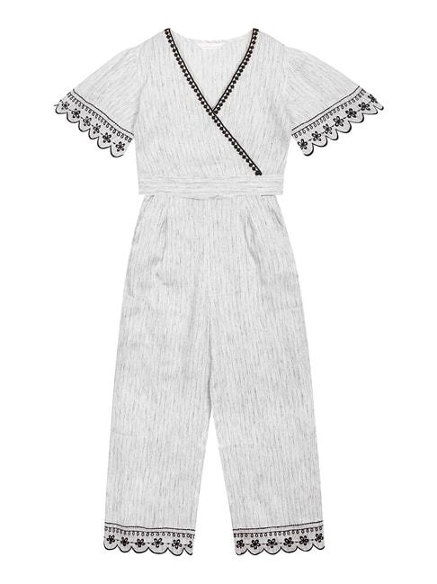 Budding Bees Kids Grey Embroidered Top with Pants