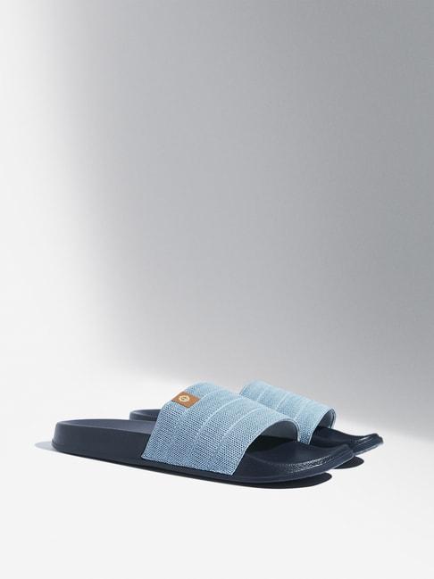 soleplay-by-westside-blue-knit-textured-pool-slides