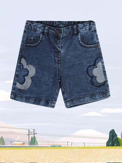 miniklub-kids-blue-solid-shorts