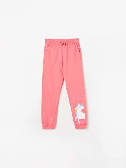 fame-forever-by-lifestyle-kids-pink-cotton-printed-trackpants