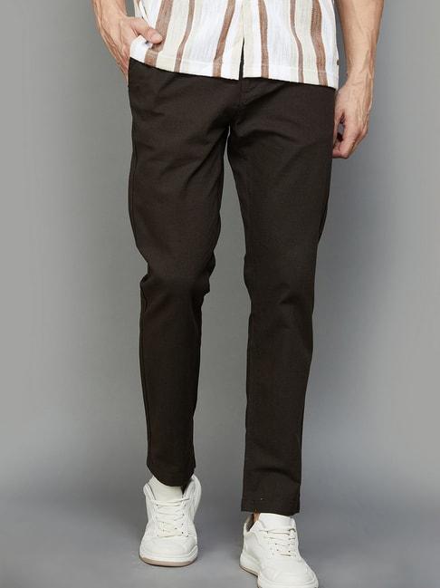 Fame Forever by Lifestyle Dark Brown Slim Fit Chinos