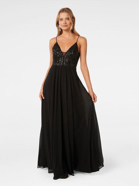 Forever New Black Embellished Maxi Dress