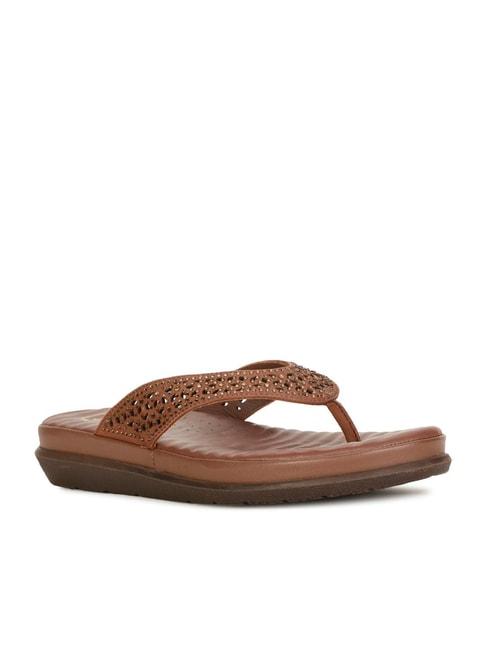 Scholl by Bata Women's Brown Thong Sandals