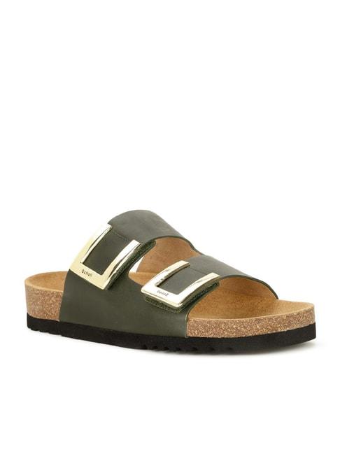 Scholl by Bata Women's Olive Slide Sandals