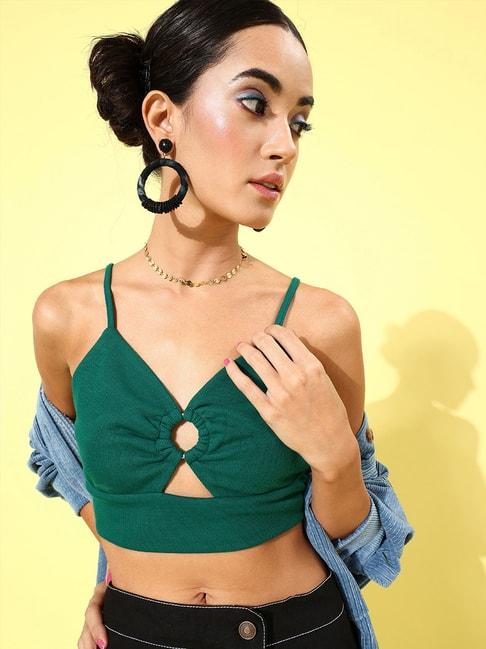 kassually-green-relaxed-fit-cotton-crop-top