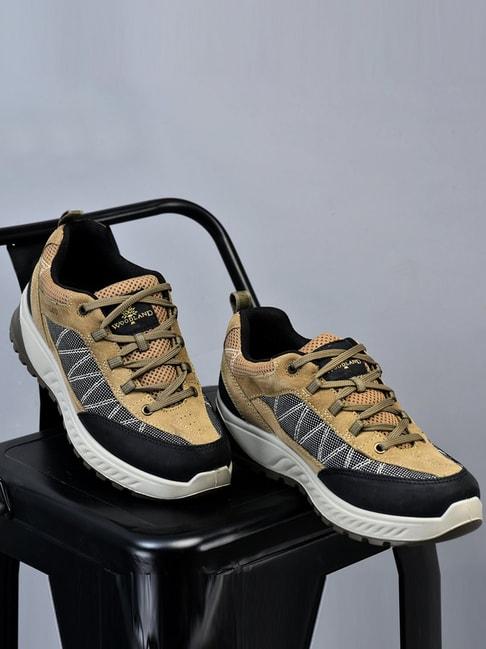 Woodland Men's Khaki Casual Sneakers