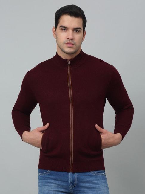 Cantabil Maroon Regular Fit Sweater